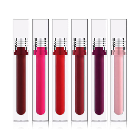 New 6 color lip gloss nude lip glaze long lasting high pigmented private label