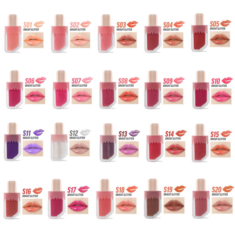 26 color lip gloss ice cream lip glaze moisturizing shimmer vegan