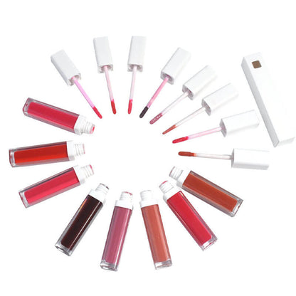 52 color lip gloss nude shimmer high pigmented white tube (color 01-30)