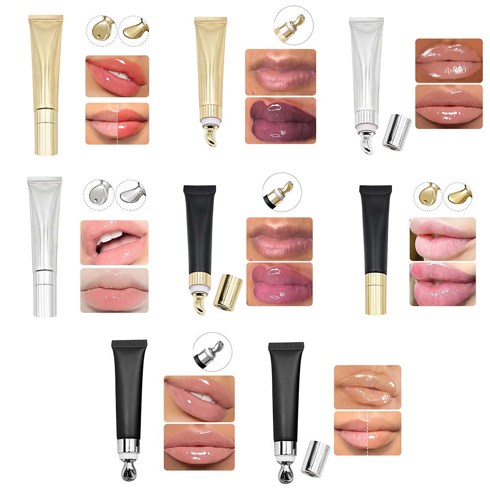83-Color Warm Brown Lip Gloss Custom Nude Hydrating High Shine Massage Head