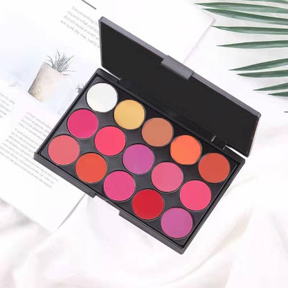 15 color lip gloss palette moisturing high pigmented private label
