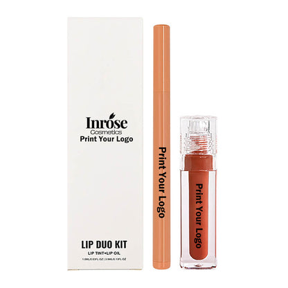 8-Color Lip Liner & Lip Glaze Set High-Shine Long-Lasting Vegan Lip Duo Kit