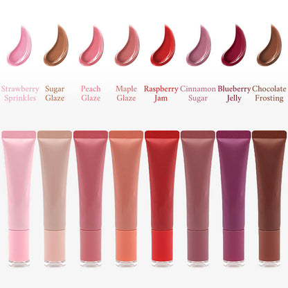 8 color lip plumping lip gloss moisturizing natural lip balm vegan cruelty free