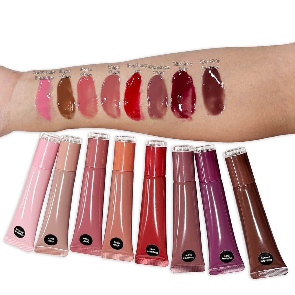 8 color lip plumping lip gloss moisturizing natural lip balm vegan cruelty free