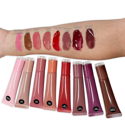 8 color lip plumping lip gloss moisturizing natural lip balm vegan cruelty free