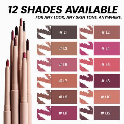 12 color lip liner matte lip line nude lip pencil waterproof long-lasting