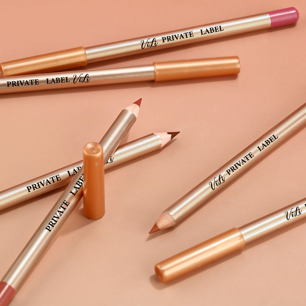 13 Color Matte Lip Liner Nude Wooden Lipstick Waterproof Long-Lasting Vegan
