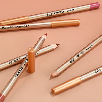 13 Color Matte Lip Liner Nude Wooden Lipstick Waterproof Long-Lasting Vegan