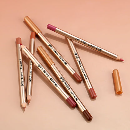 13 Color Matte Lip Liner Nude Wooden Lipstick Waterproof Long-Lasting Vegan