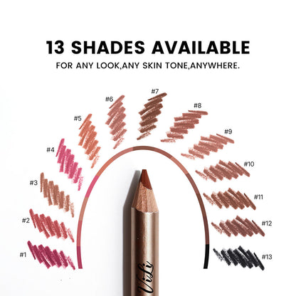 13 Color Matte Lip Liner Nude Wooden Lipstick Waterproof Long-Lasting Vegan