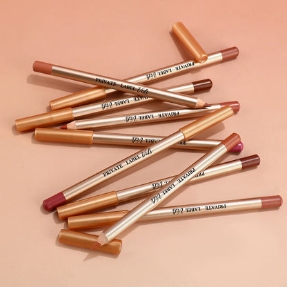 13 Color Matte Lip Liner Nude Wooden Lipstick Waterproof Long-Lasting Vegan