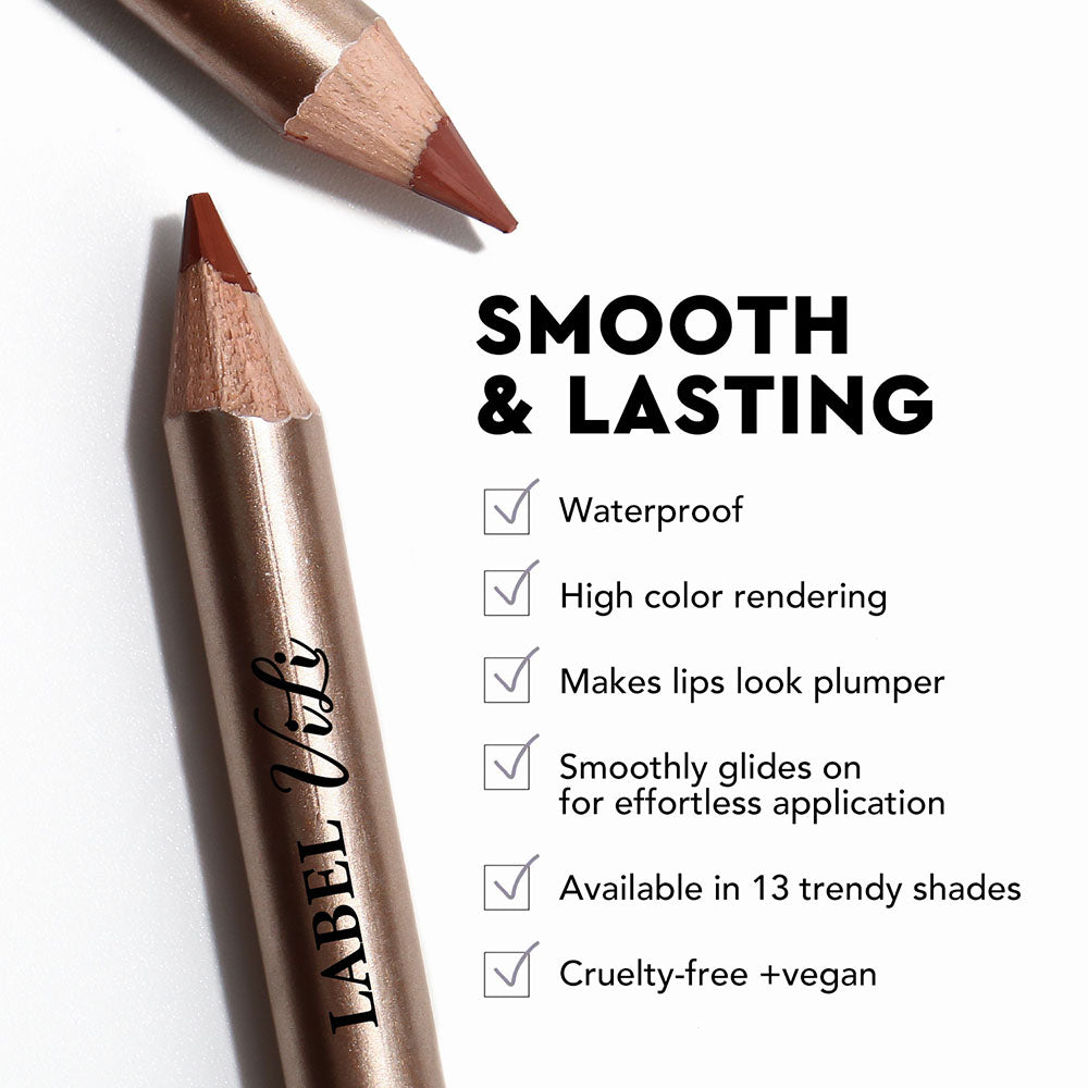 13 Color Matte Lip Liner Nude Wooden Lipstick Waterproof Long-Lasting Vegan