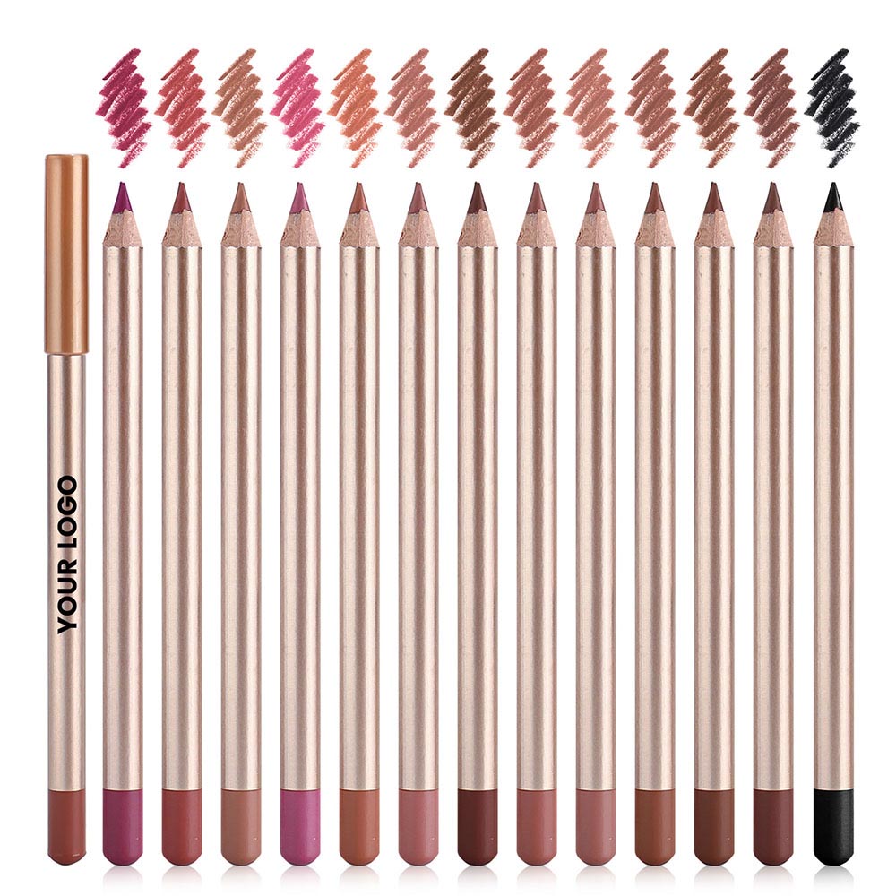 13 Color Matte Lip Liner Nude Wooden Lipstick Waterproof Long-Lasting Vegan