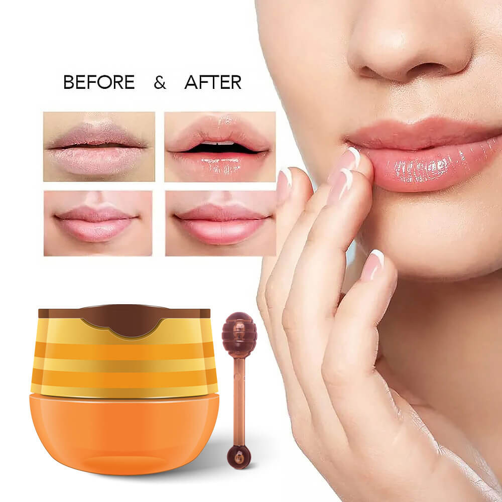 2 Flavors Lip Mask Honey Strawberry Lip Cream Fades Lip Lines Moisturizing