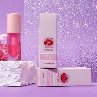 5 colors fruity lip oil moisturizing lip balm lip plumping oil vegan