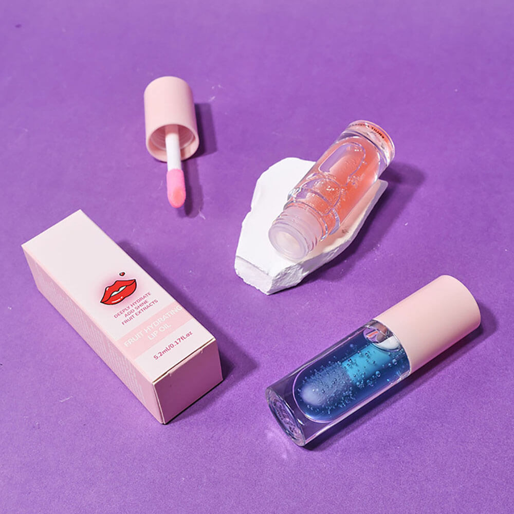 5 colors fruity lip oil moisturizing lip balm lip plumping oil vegan