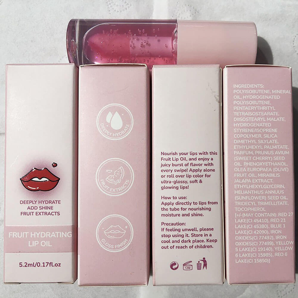 5 colors fruity lip oil moisturizing lip balm lip plumping oil vegan