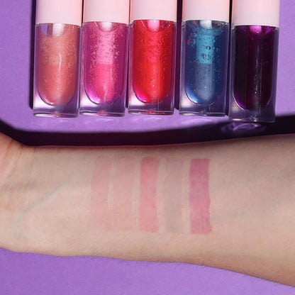 5 colors fruity lip oil moisturizing lip balm lip plumping oil vegan