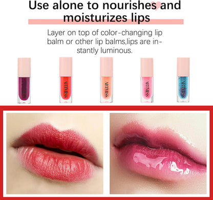 5 colors fruity lip oil moisturizing lip balm lip plumping oil vegan