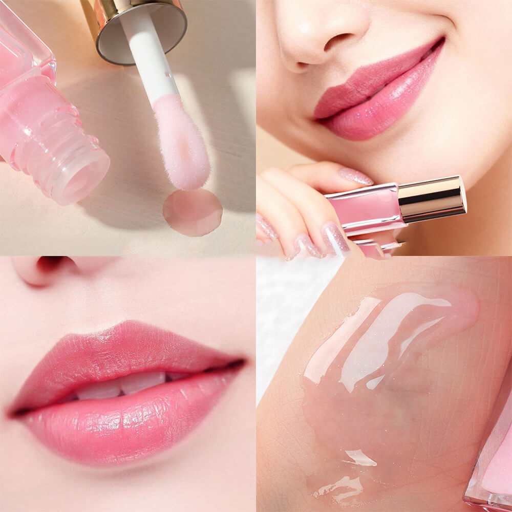 Collagen Infused Lip Serum Plumping Lip Gloss Hydrating Gel Line Smoothing