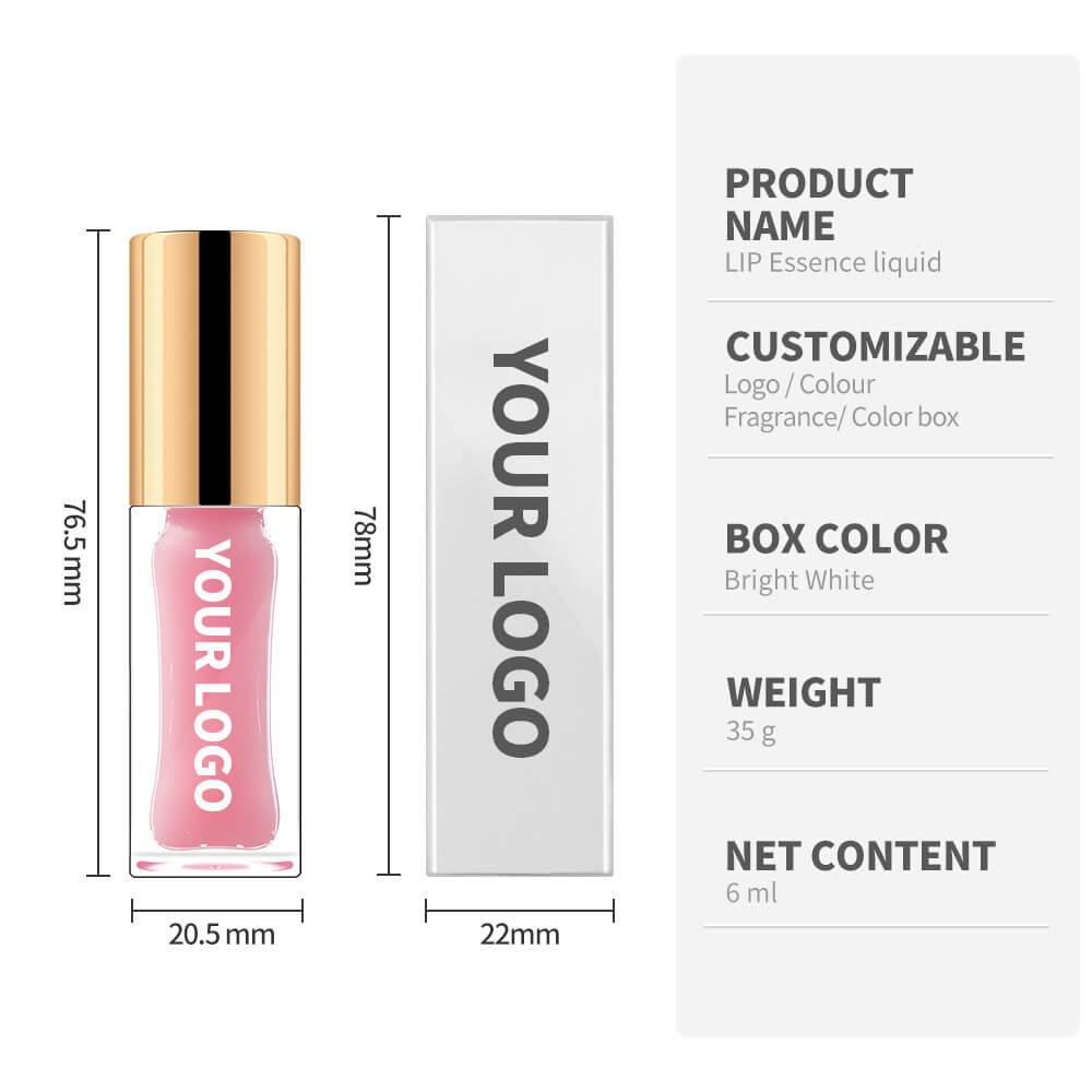 Collagen Infused Lip Serum Plumping Lip Gloss Hydrating Gel Line Smoothing