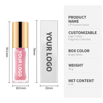 Collagen Infused Lip Serum Plumping Lip Gloss Hydrating Gel Line Smoothing
