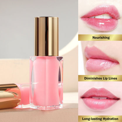 Collagen Infused Lip Serum Plumping Lip Gloss Hydrating Gel Line Smoothing