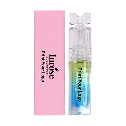 5-Color Plumping Lip Oil Dual-Tone Botanical Fruit Lip Gloss Color-Changing