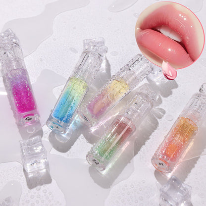 5-Color Plumping Lip Oil Dual-Tone Botanical Fruit Lip Gloss Color-Changing