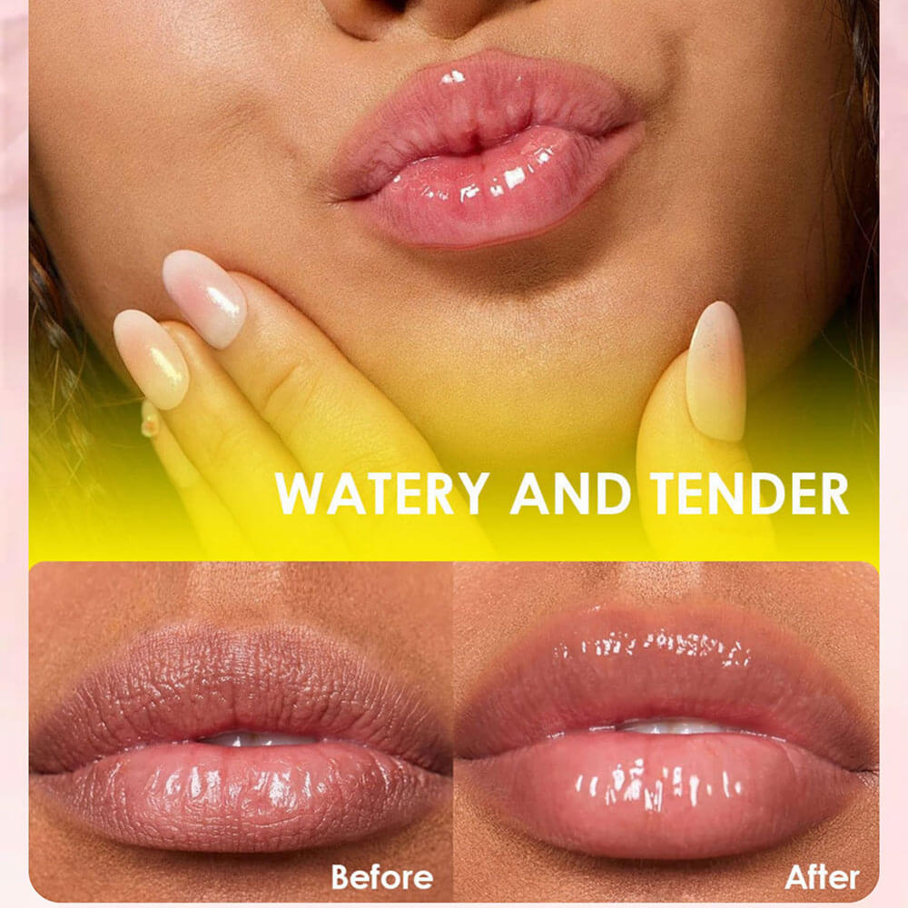 5-Color Plumping Lip Oil Dual-Tone Botanical Fruit Lip Gloss Color-Changing