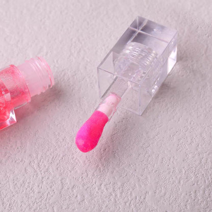3-Piece Plumping Lip Oil Set Color Change Hydrating Shine Lip Gloss Heart-Shaped Box