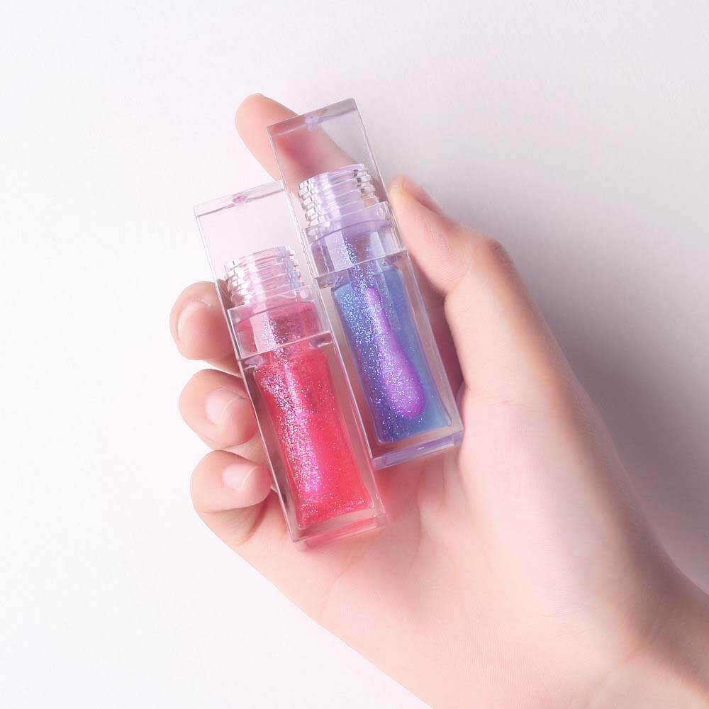 3-Piece Plumping Lip Oil Set Color Change Hydrating Shine Lip Gloss Heart-Shaped Box