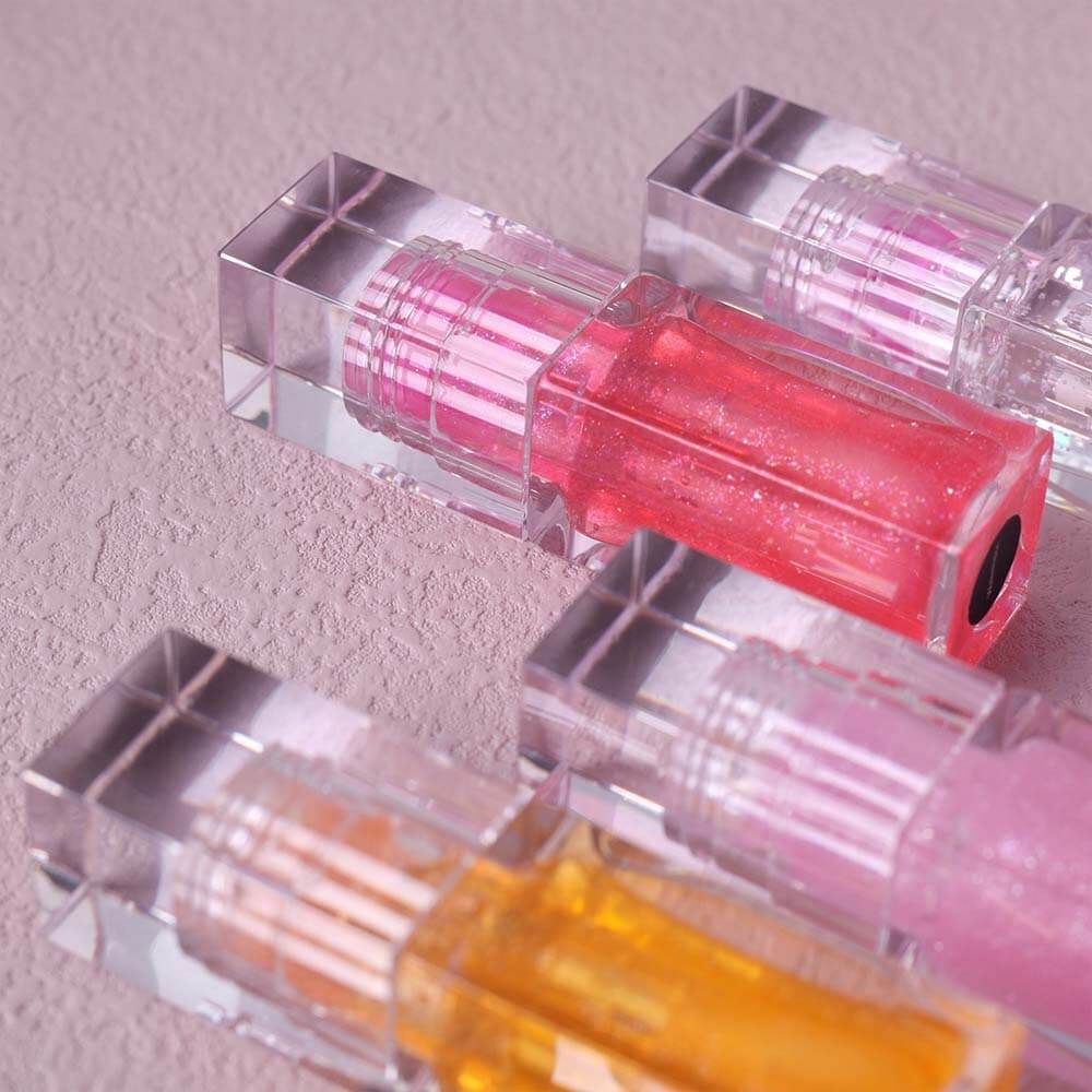 3-Piece Plumping Lip Oil Set Color Change Hydrating Shine Lip Gloss Heart-Shaped Box