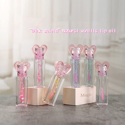 6-Shade Color-Changing Lip Oil Shimmer Vanilla-Infused Moisturizing Lip Balm