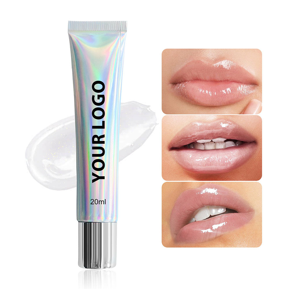 24 Gold Foil Hyaluronic Acid Lip Gloss Moisturizing Transparent Lip Oil 20g