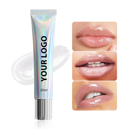 24 Gold Foil Hyaluronic Acid Lip Gloss Moisturizing Transparent Lip Oil 20g