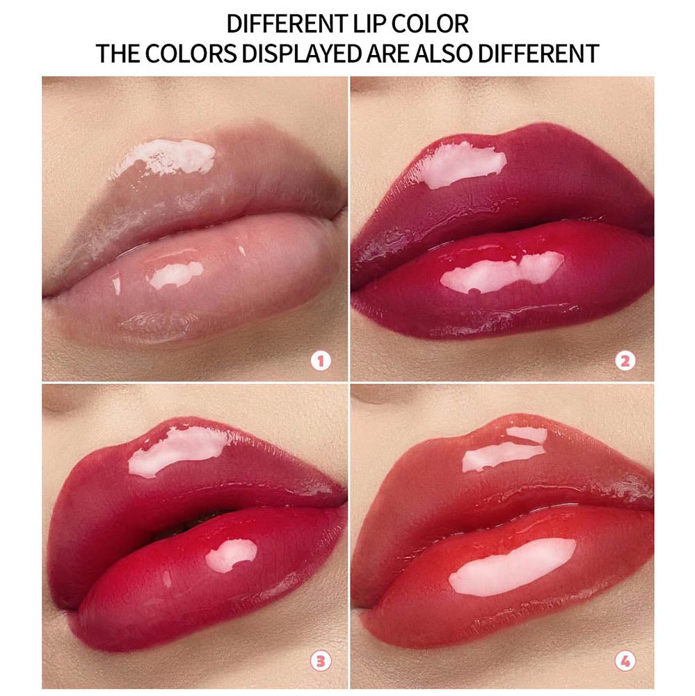 24 Gold Foil Hyaluronic Acid Lip Gloss Moisturizing Transparent Lip Oil 20g
