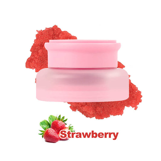 Strawberry lip scrub exfoliating nourishing protective lip care