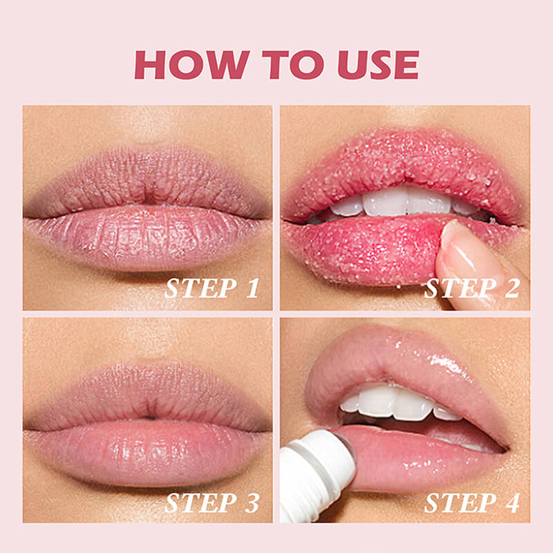 Strawberry lip scrub exfoliating nourishing protective lip care