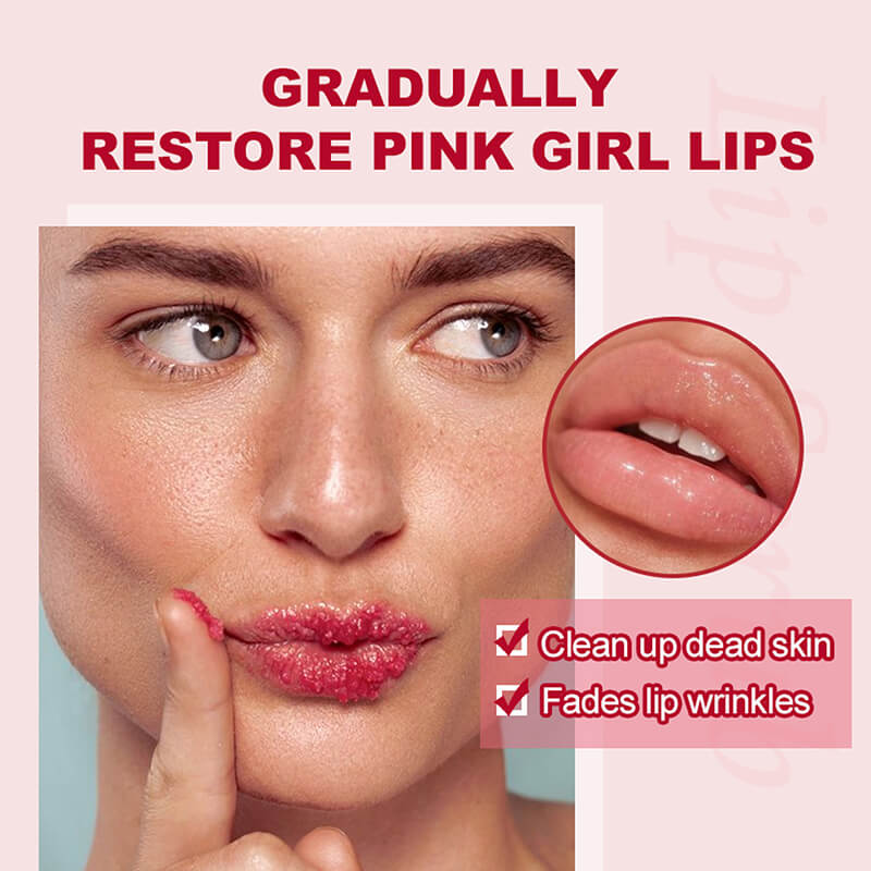 Strawberry lip scrub exfoliating nourishing protective lip care