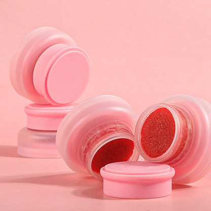Strawberry lip scrub exfoliating nourishing protective lip care