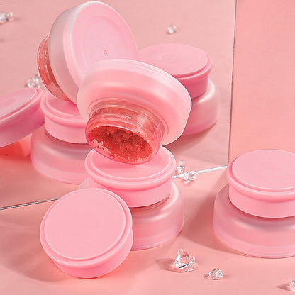 Strawberry lip scrub exfoliating nourishing protective lip care