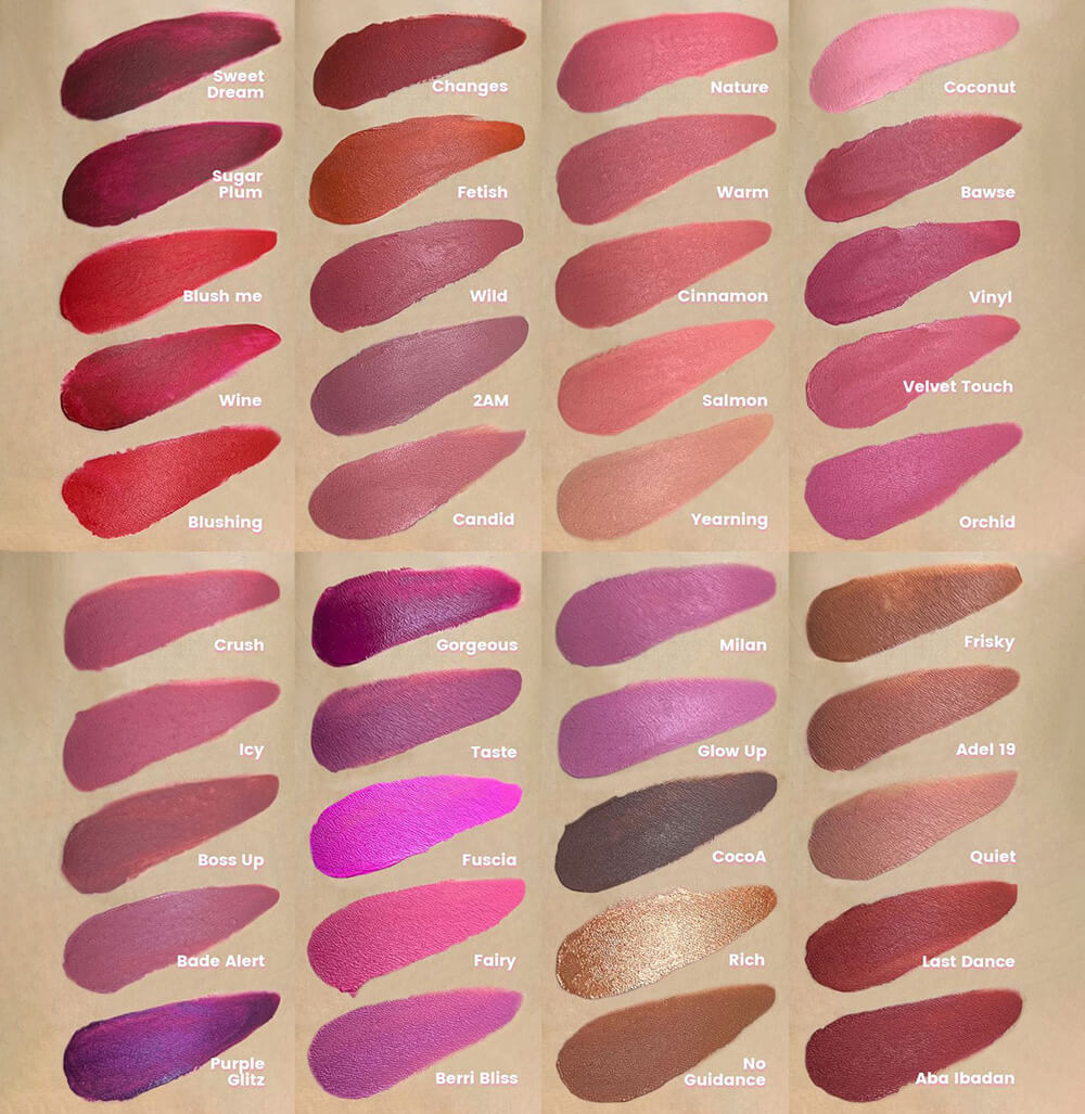 40 color matte lipstick liquid non-stick long lasting waterproof gold tube