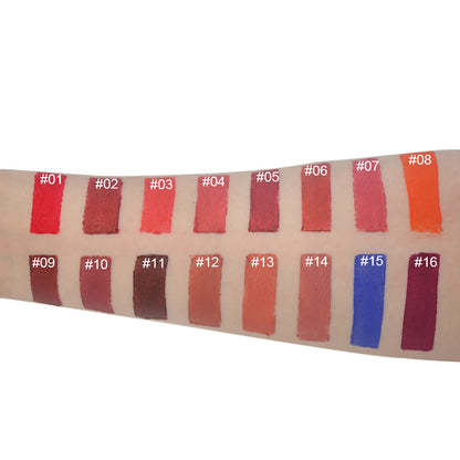 16 Color Cream Lipstick Matte Long Lasting Waterproof Moisturizing Vegan