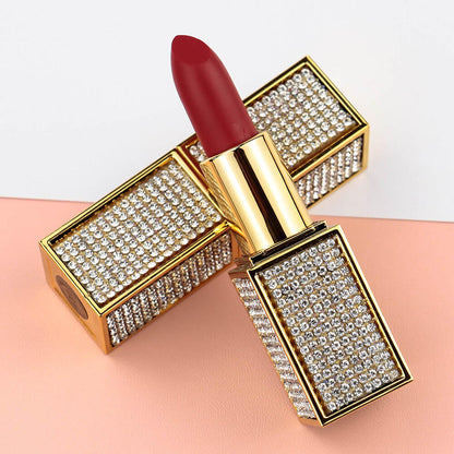 14 color matte lipstick diamond tube creamy moisturizing
