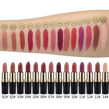 14 Color Bullet Matte Lipstick Moisturizing Long Lasting Waterproof Private Label