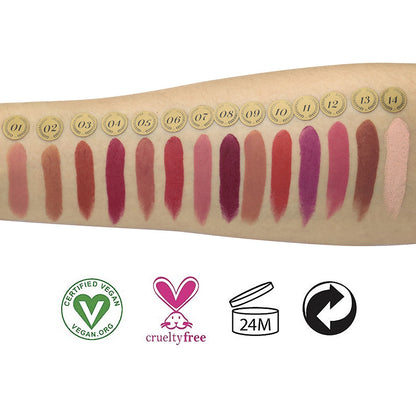 14 Color Bullet Matte Lipstick Moisturizing Long Lasting Waterproof Private Label