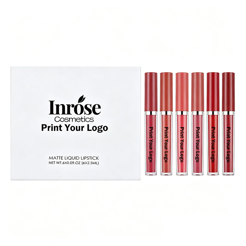 6 Pieces Matte Liquid Lipstick Set Waterproof Non-Transfer Long Lasting