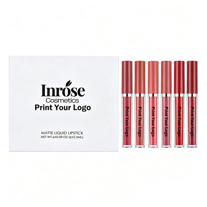 6 Pieces Matte Liquid Lipstick Set Waterproof Non-Transfer Long Lasting