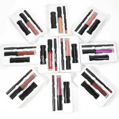 10 color 3 in 1 lip set matte lipstick lip stain lip liner gift kits